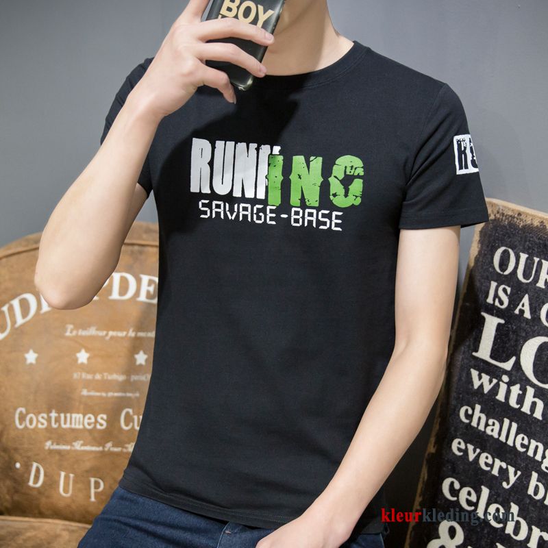 T-shirts Jeugd Mannelijk Slim Fit Onderhemd Ronde Hals Korte Mouw Lange Mouwen Herfst Heren