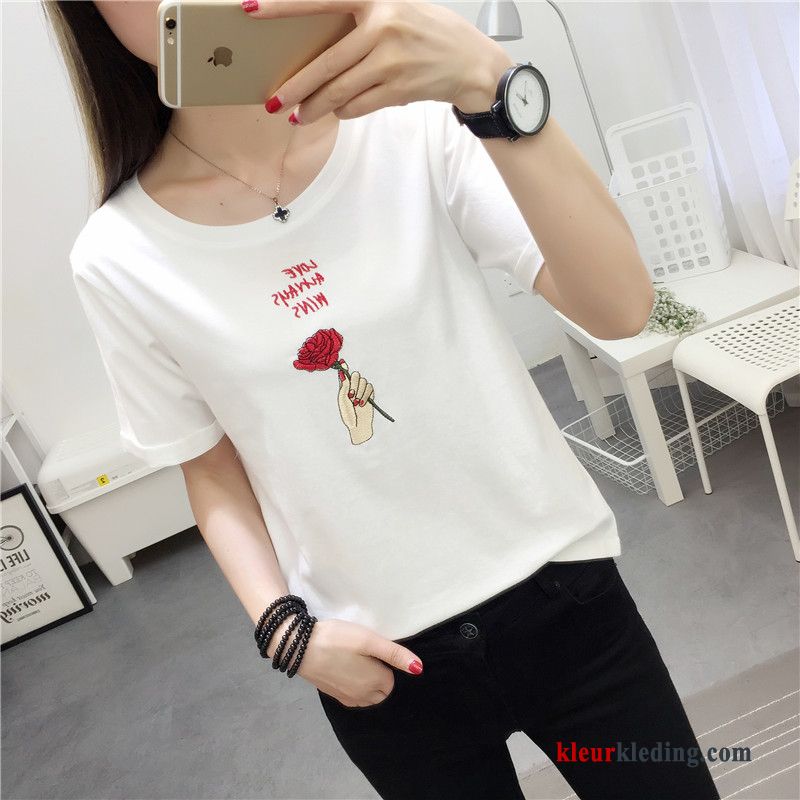 T-shirts Korte Mouw Halve Mouw Nieuw Dames Onderhemd Slim Fit Dunne Vrouw