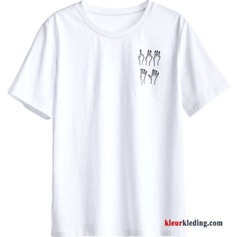 T-shirts Korte Mouw Jasje Onderhemd Nieuw Dames Populair Bedrukken Letter Beige