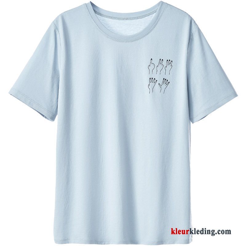 T-shirts Korte Mouw Jasje Onderhemd Nieuw Dames Populair Bedrukken Letter Beige