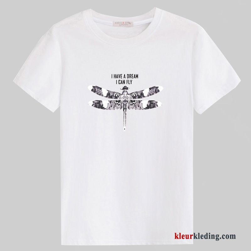 T-shirts Mannelijk Grote Maten Katoen Zomer Ronde Hals Trend Korte Mouw Heren