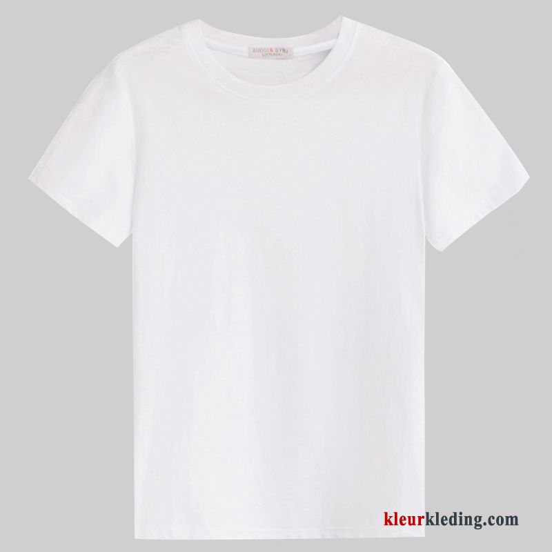 T-shirts Mannelijk Grote Maten Katoen Zomer Ronde Hals Trend Korte Mouw Heren