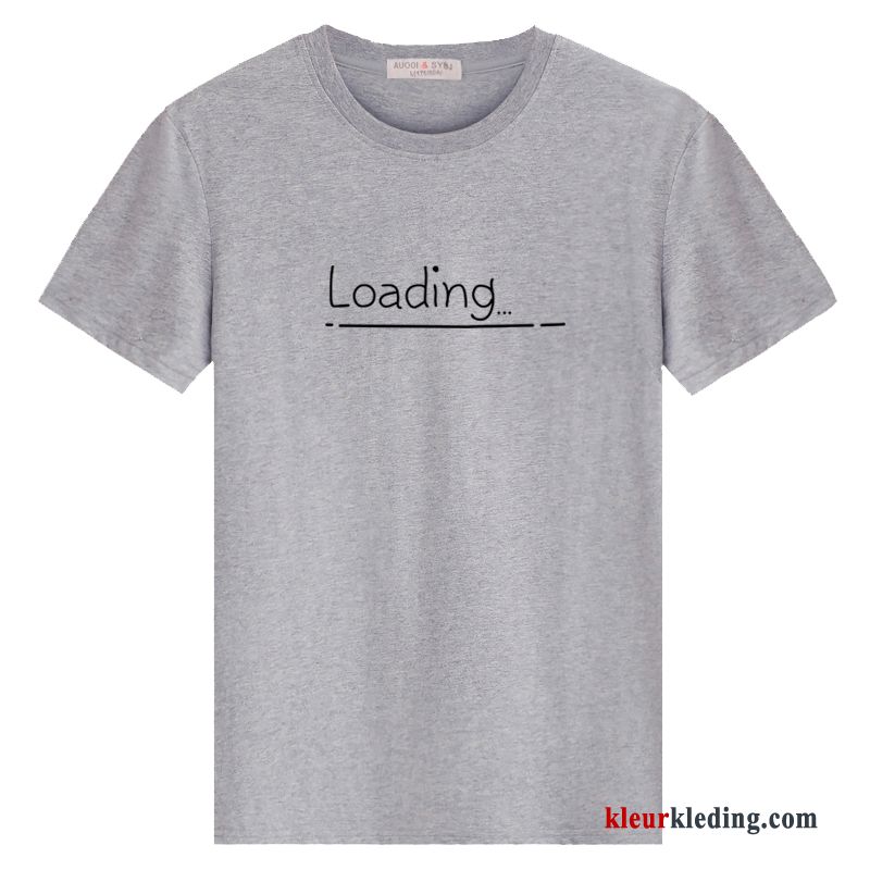 T-shirts Mannelijk Grote Maten Katoen Zomer Ronde Hals Trend Korte Mouw Heren