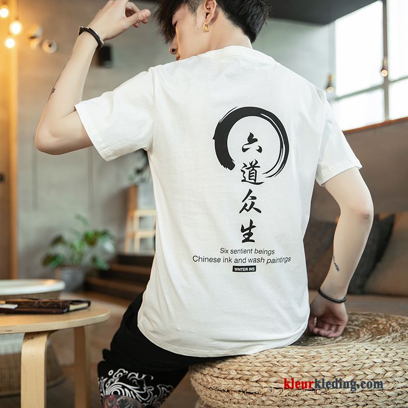 T-shirts Persoonlijk Wit Korte Mouw Bedrukken Nieuw Heren Katoen Trendy Merk