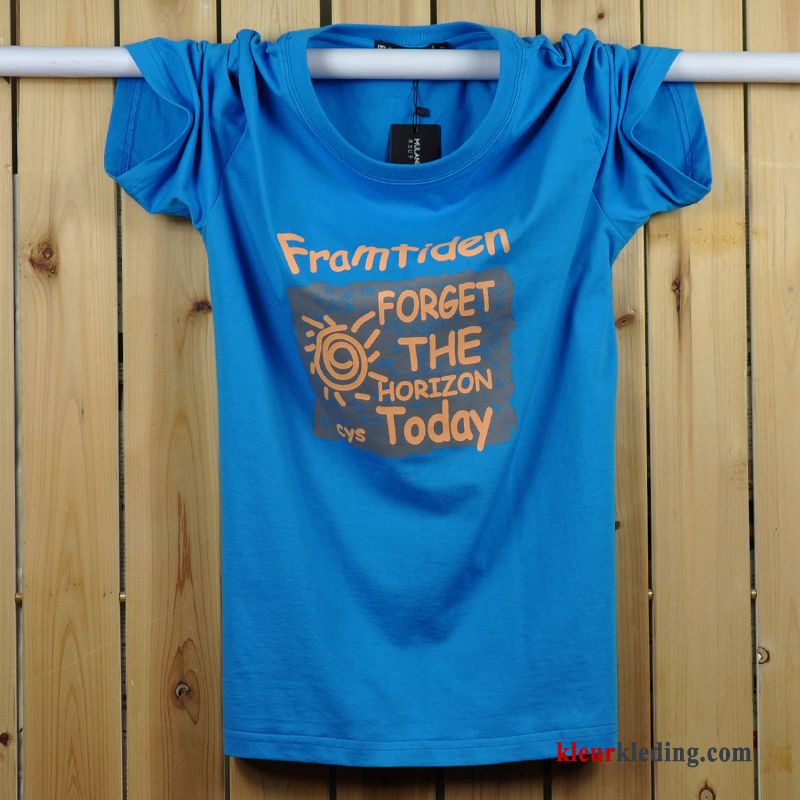 T-shirts Ronde Hals Katoen Mannelijk Korte Mouw Zomer Halve Mouw Heren Dunne