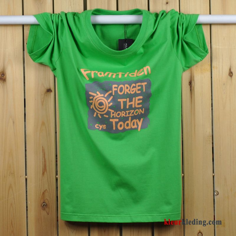 T-shirts Ronde Hals Katoen Mannelijk Korte Mouw Zomer Halve Mouw Heren Dunne