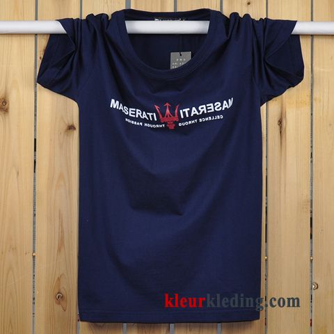 T-shirts Ronde Hals Katoen Mannelijk Korte Mouw Zomer Halve Mouw Heren Dunne