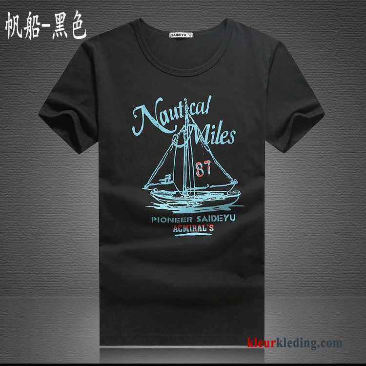 T-shirts Student Ronde Hals Onderhemd Heren Zomer Katoen Korte Mouw Mannelijk