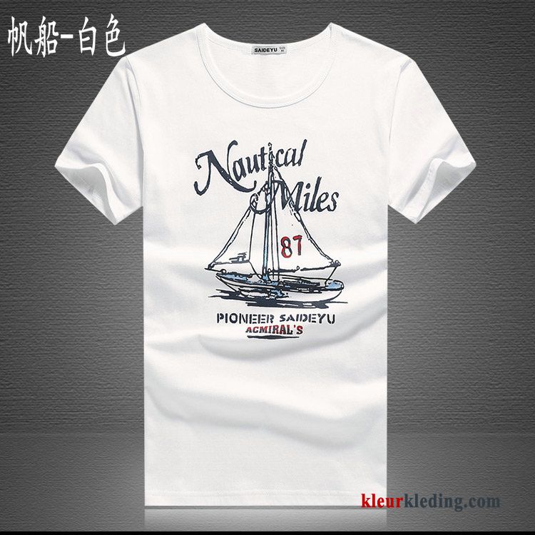 T-shirts Student Ronde Hals Onderhemd Heren Zomer Katoen Korte Mouw Mannelijk