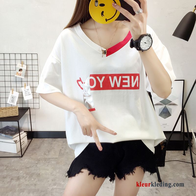 T-shirts Super Korte Mouw Grote Maten 2018 Trend Losse Dames Groot