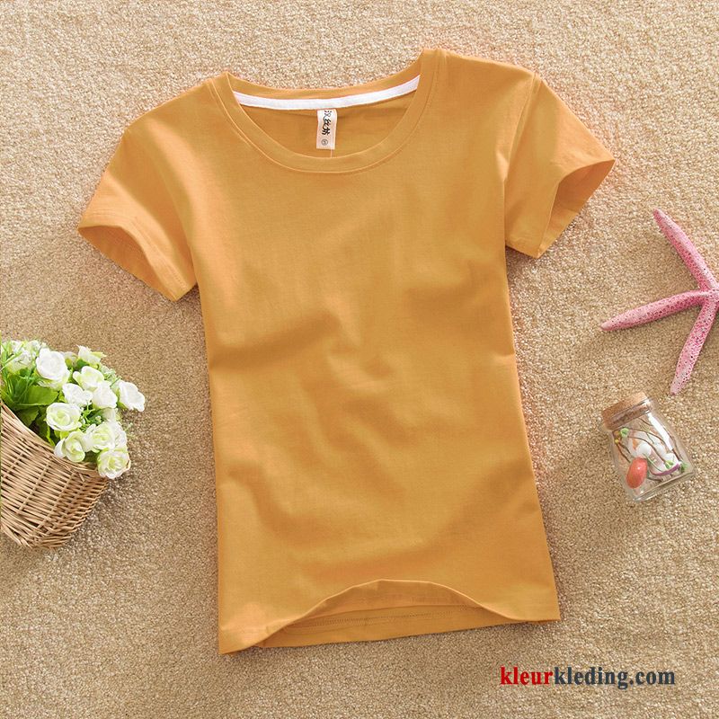 T-shirts Vrouw Wit Zomer Korte Mouw Onderhemd Halve Mouw Nieuw Dames