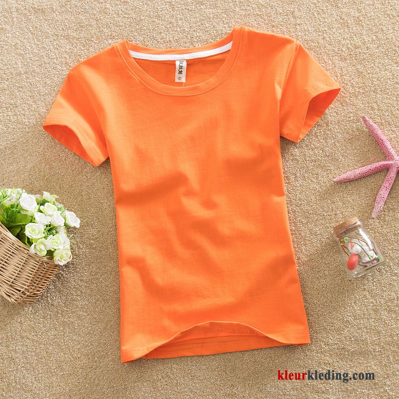 T-shirts Vrouw Wit Zomer Korte Mouw Onderhemd Halve Mouw Nieuw Dames