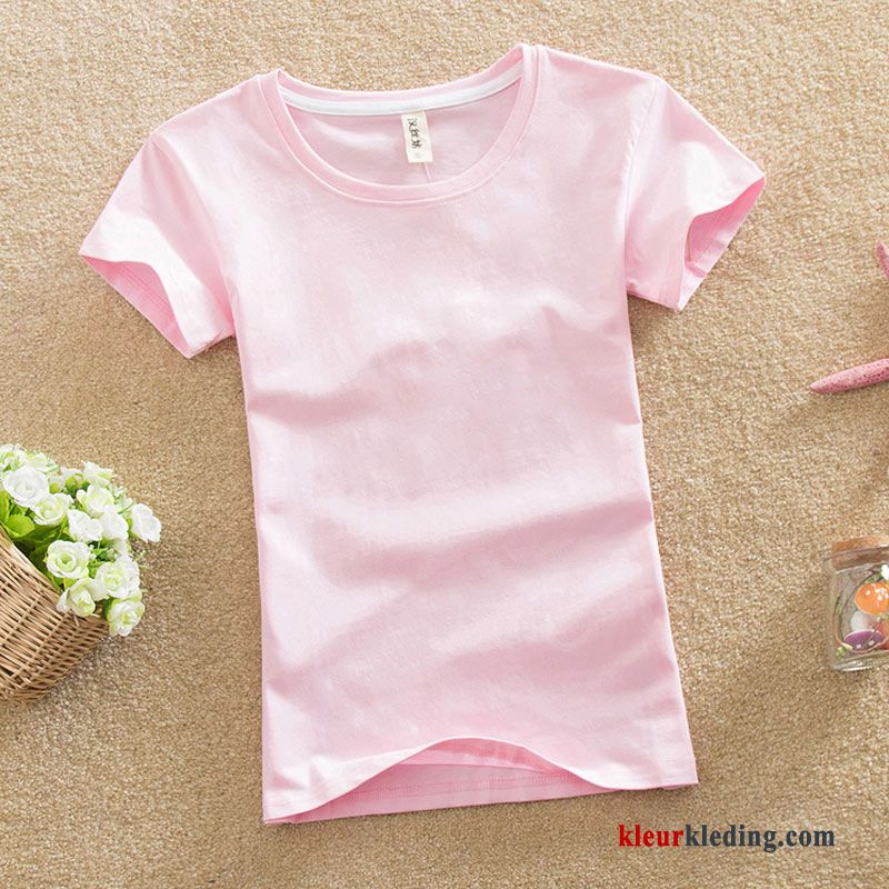 T-shirts Vrouw Wit Zomer Korte Mouw Onderhemd Halve Mouw Nieuw Dames