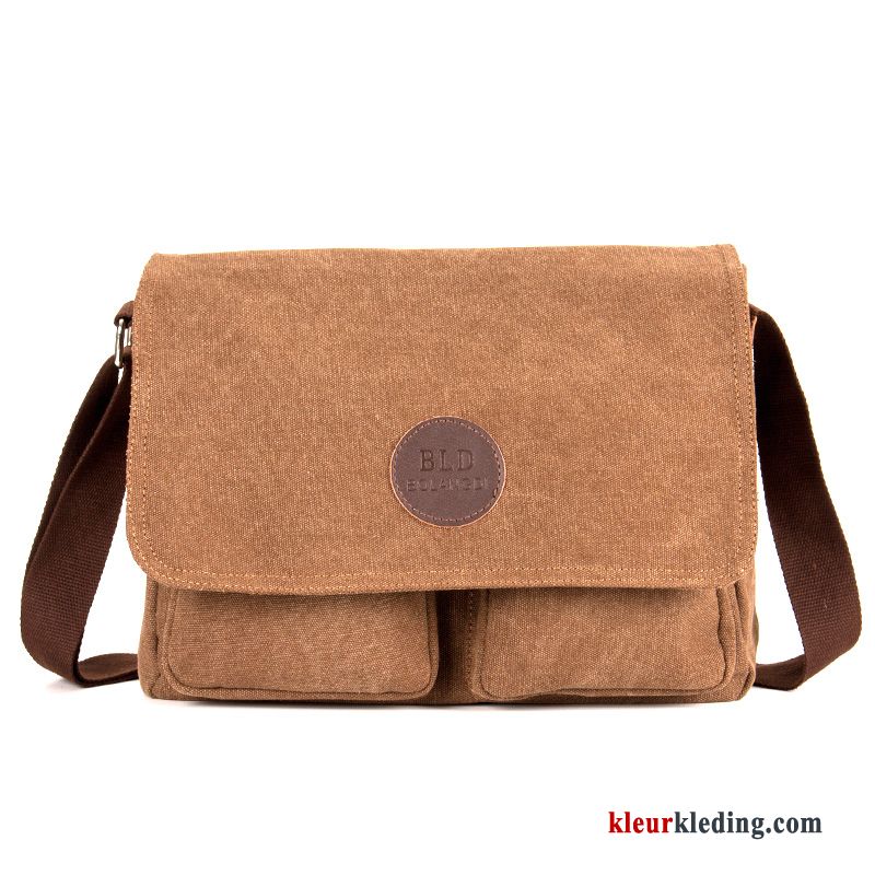 Tas Casual Schoudertas Reizen Canvas Mode Diepe Heren