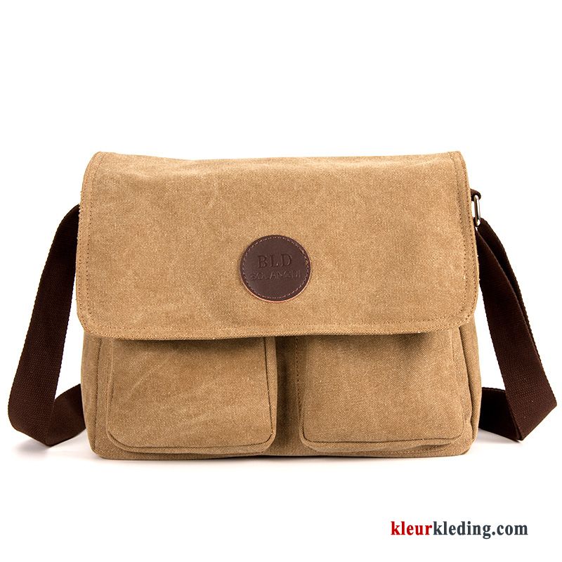 Tas Casual Schoudertas Reizen Canvas Mode Diepe Heren