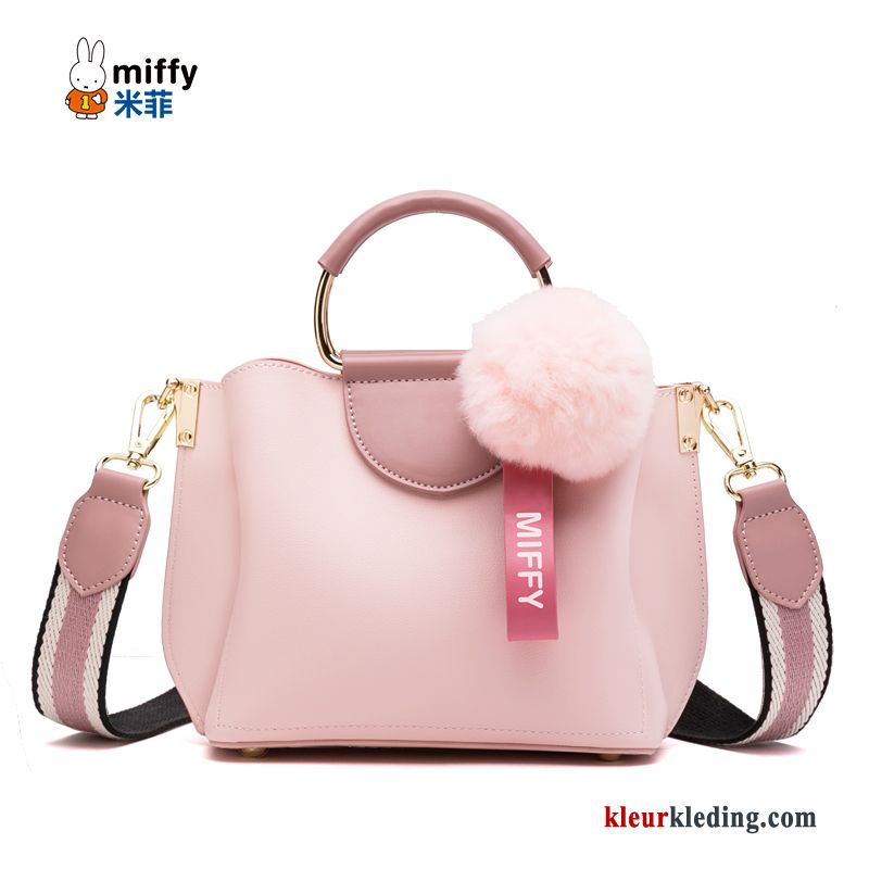 Tas Fijne Mode Dames Schoudertas Messenger Tas Nieuw Roze Beige