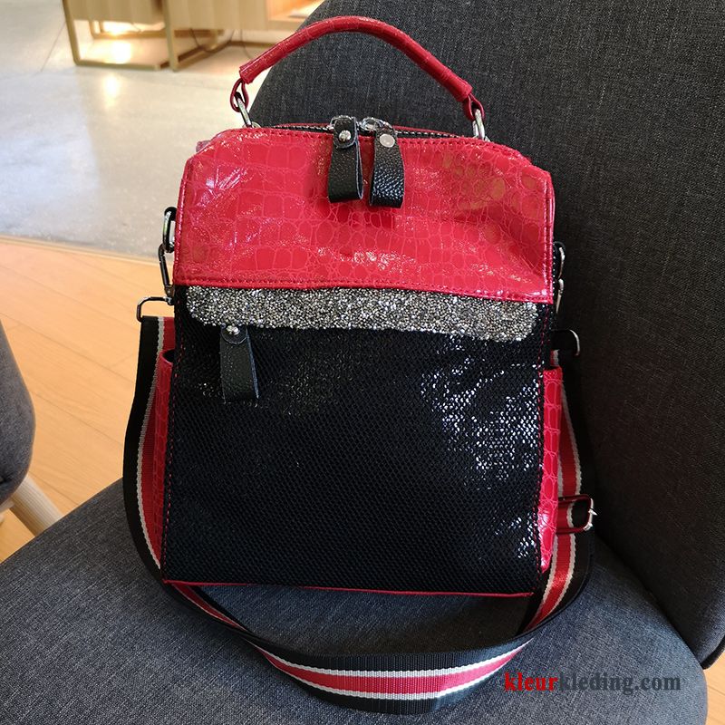 Tas Rugzak Nieuw Pailletten Messenger Tas Gazen Dames Multi-purpose Rood