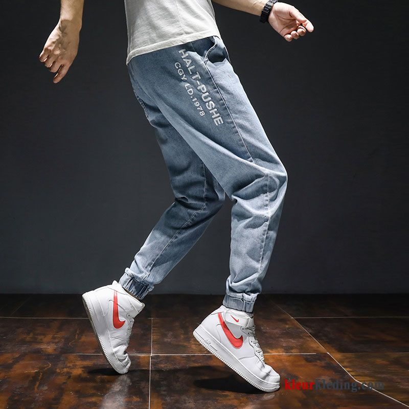 Trend Cargo Trendy Merk Strak Mannelijk Blauw Spijkerbroek Jeans Licht Heren