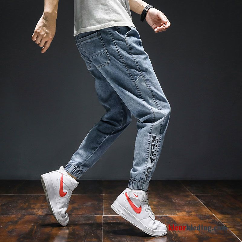 Trend Cargo Trendy Merk Strak Mannelijk Blauw Spijkerbroek Jeans Licht Heren