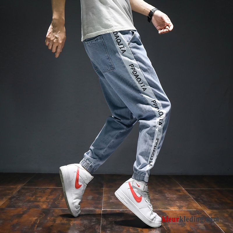 Trend Cargo Trendy Merk Strak Mannelijk Blauw Spijkerbroek Jeans Licht Heren