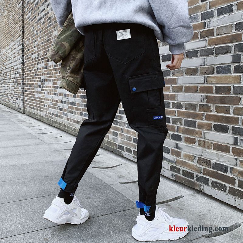 Trend Casual Broek Grijs Heren Cargo Broek Voorjaar Trendy Merk Jeugd