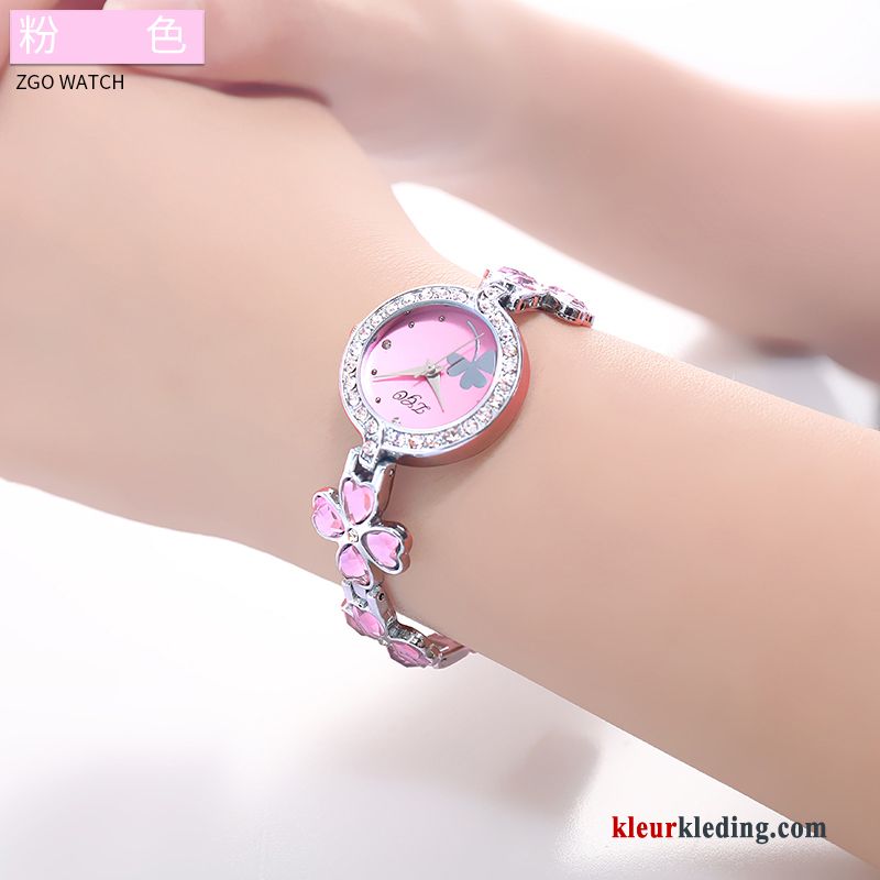 Trend Elegante Horloge De Middelbare School Purper Armbanden Meisje Student Dames