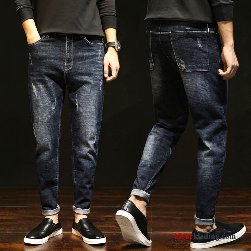 Trend Harlan Jeugd Spijkerbroek Jeans Heren Blauw Plus Kasjmier Elastiek