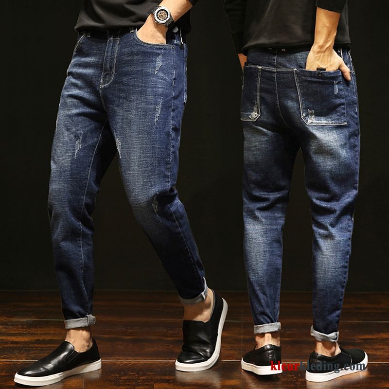 Trend Harlan Jeugd Spijkerbroek Jeans Heren Blauw Plus Kasjmier Elastiek