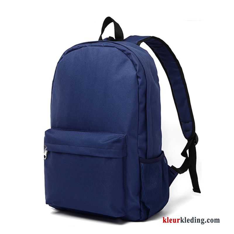 Trend Mode Casual Schooltas Rugzak Heren Brits Reizen Marineblauw