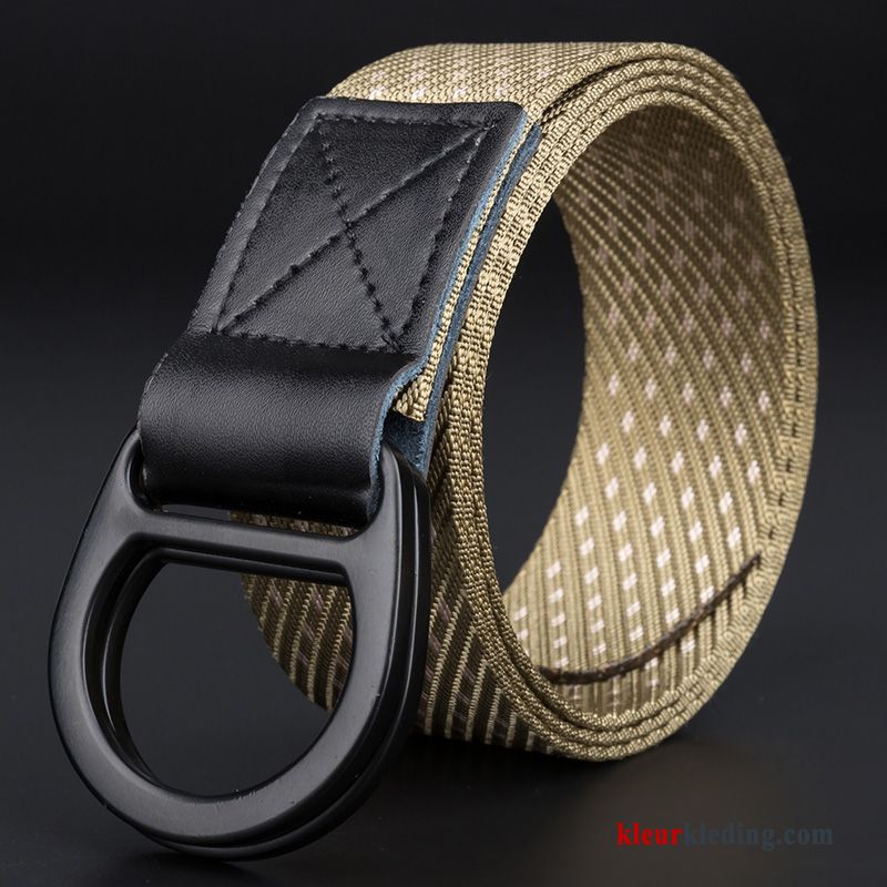 Trend Riem Outdoor Casual Heren Verlengen Canvas Tiener Gouden