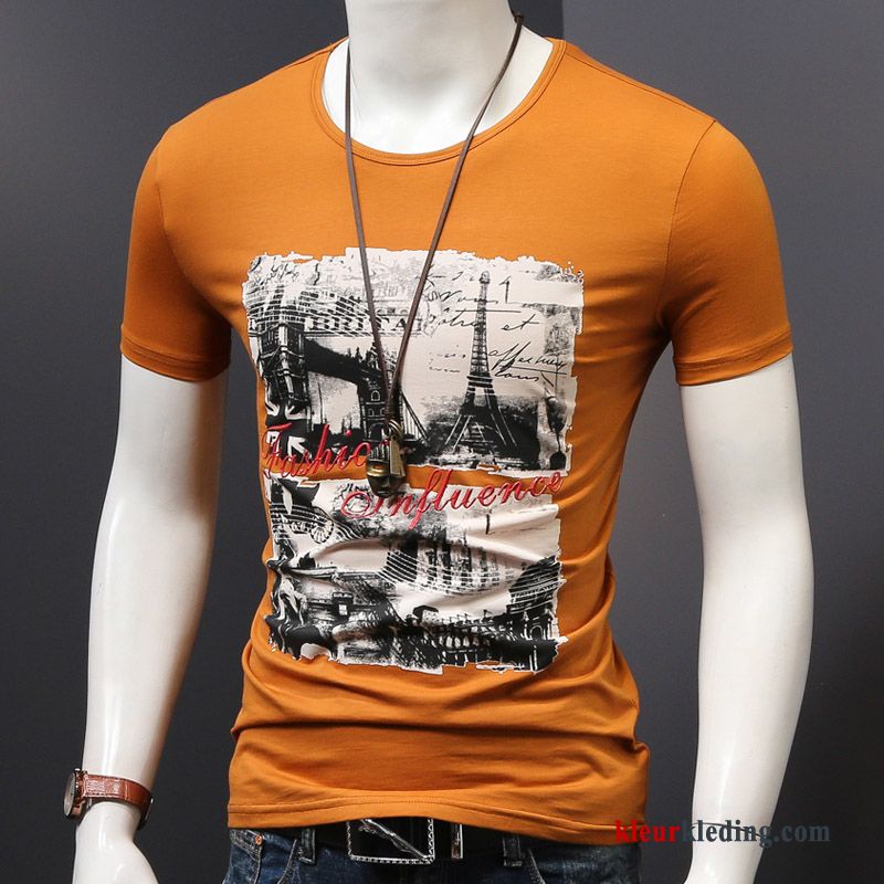 Trend Slim Fit Halve Mouw Nieuw Heren T-shirts Zomer Jasje