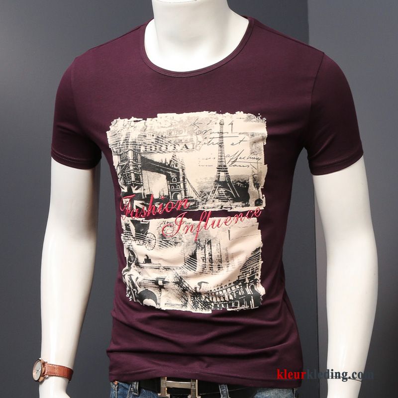 Trend Slim Fit Halve Mouw Nieuw Heren T-shirts Zomer Jasje