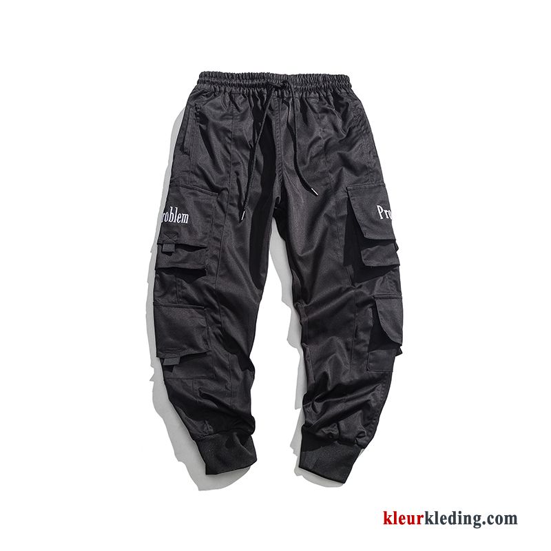 Trendy Merk Heren Harlan Cargo Broek Losse Grijs Strak Mini