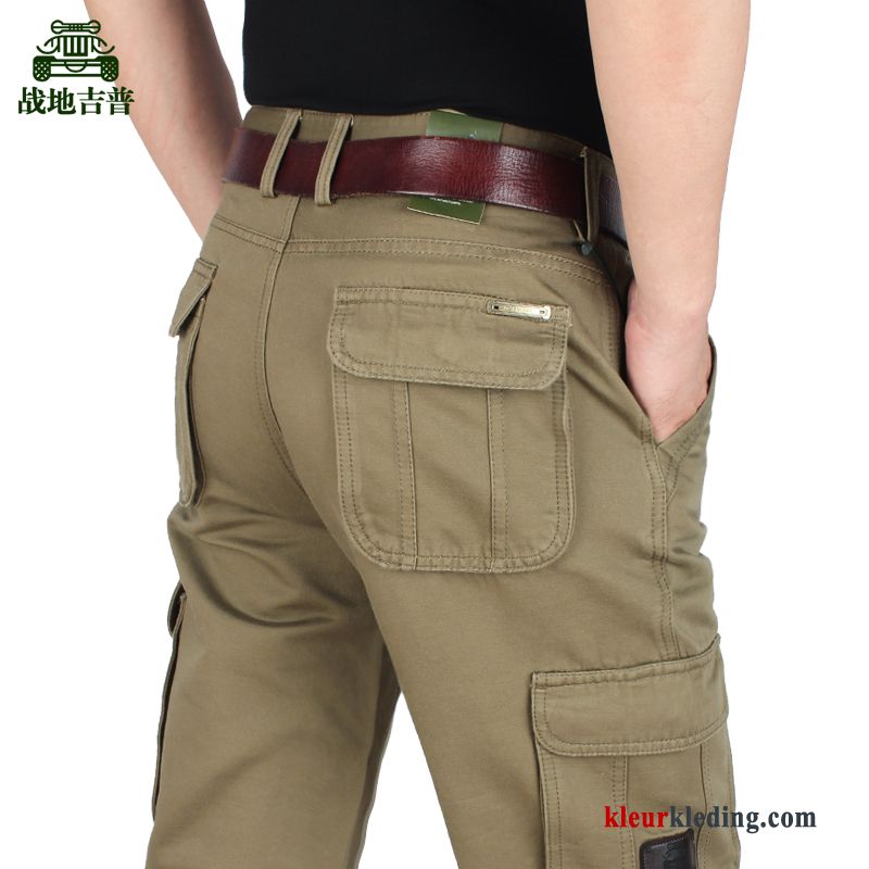 Verdikken Cargo Broek Meer Zakken Heren Zwart Outdoor Losse Herfst