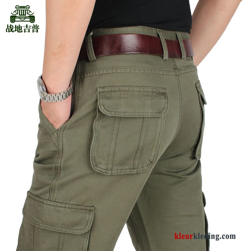 Verdikken Cargo Broek Meer Zakken Heren Zwart Outdoor Losse Herfst