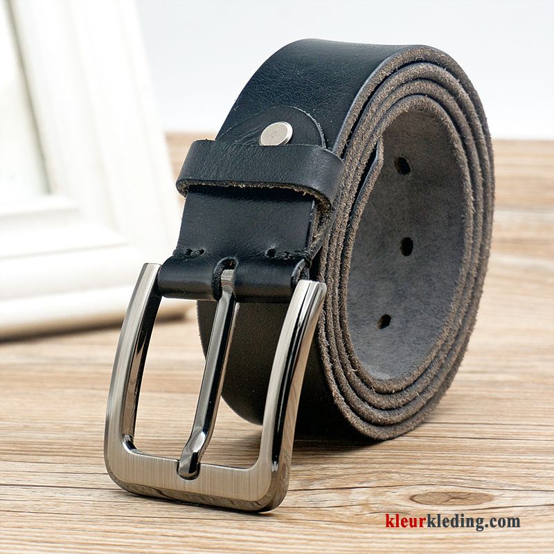 Vintage Riem Heren Met De Hand Leer Veiligheidsspeld Zuiver Lederen Bruine