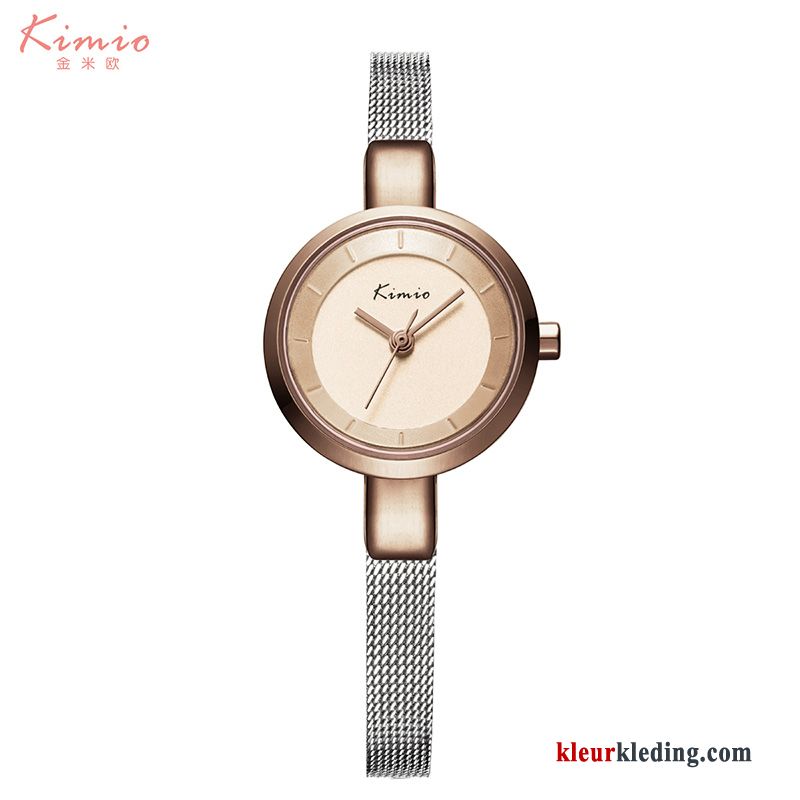 Vintage Vers Eenvoudig Dames Horloge Alle Wedstrijden Schattig Waterdicht Wit Zilver