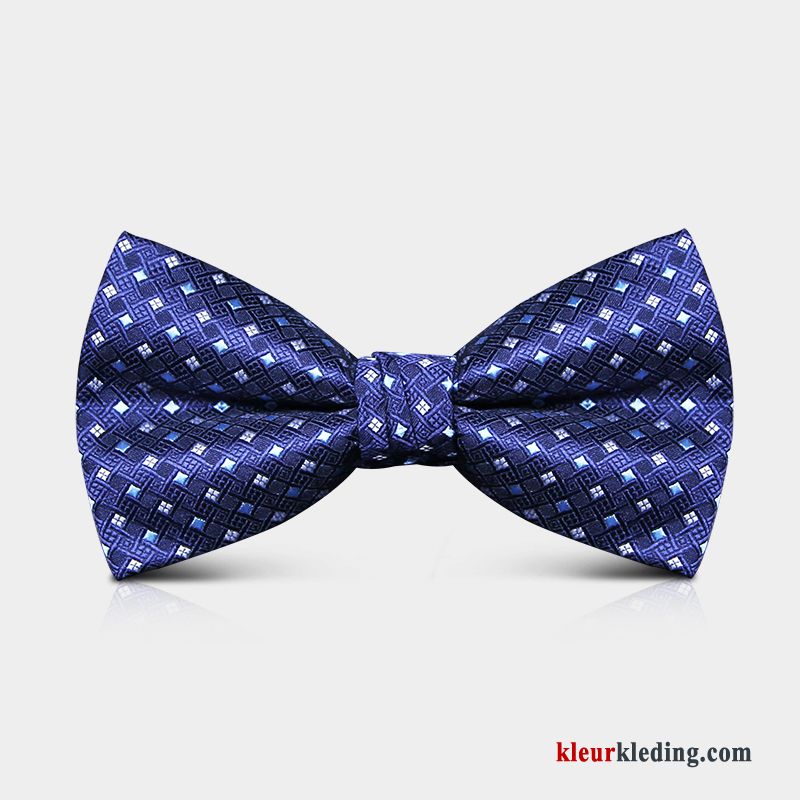 Vlinderdas Heren Brits Beste Mannen High End Bruidegom Geklede Huwelijk Rood Blauw