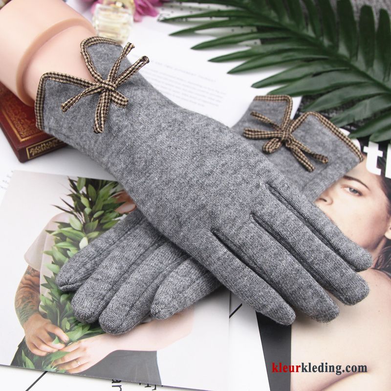 Vlinderdas Kasjmier Winter Herfst Handschoen Dames Mode Blijf Warm