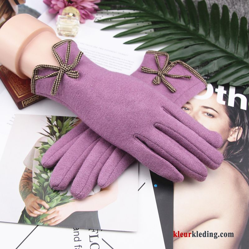 Vlinderdas Kasjmier Winter Herfst Handschoen Dames Mode Blijf Warm