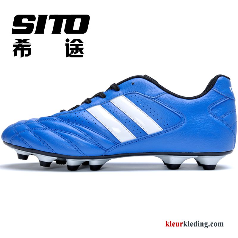 Voetbalschoenen Prairie Leer Echte Kind Tiener Mannen Heren Blauw