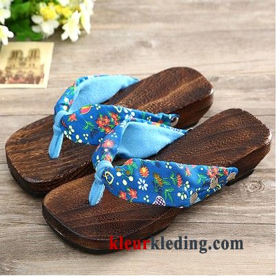 Vrouwen Plat Pantoffels Houten Schoenen Zomer Slipper Kleur Dames