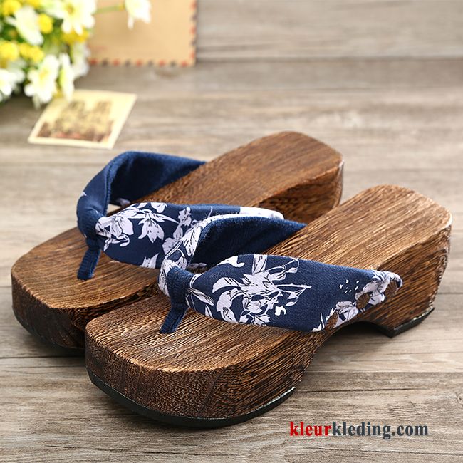 Vrouwen Plat Pantoffels Houten Schoenen Zomer Slipper Kleur Dames