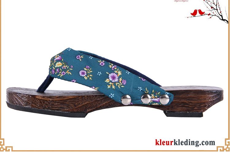 Vrouwen Plat Pantoffels Houten Schoenen Zomer Slipper Kleur Dames