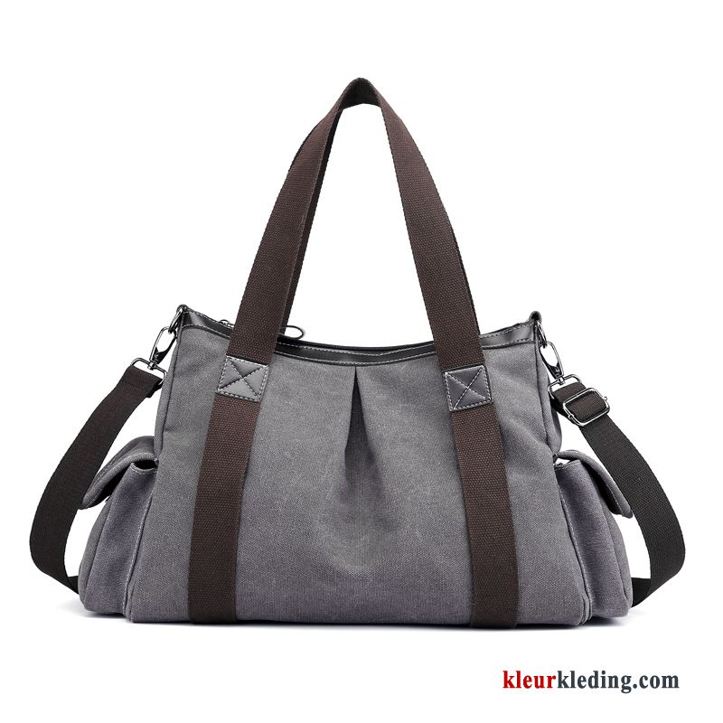 Wandelrugzak 2019 Nieuw Tas Canvas Vintage Messenger Tas Grote Tas Dames Kaki