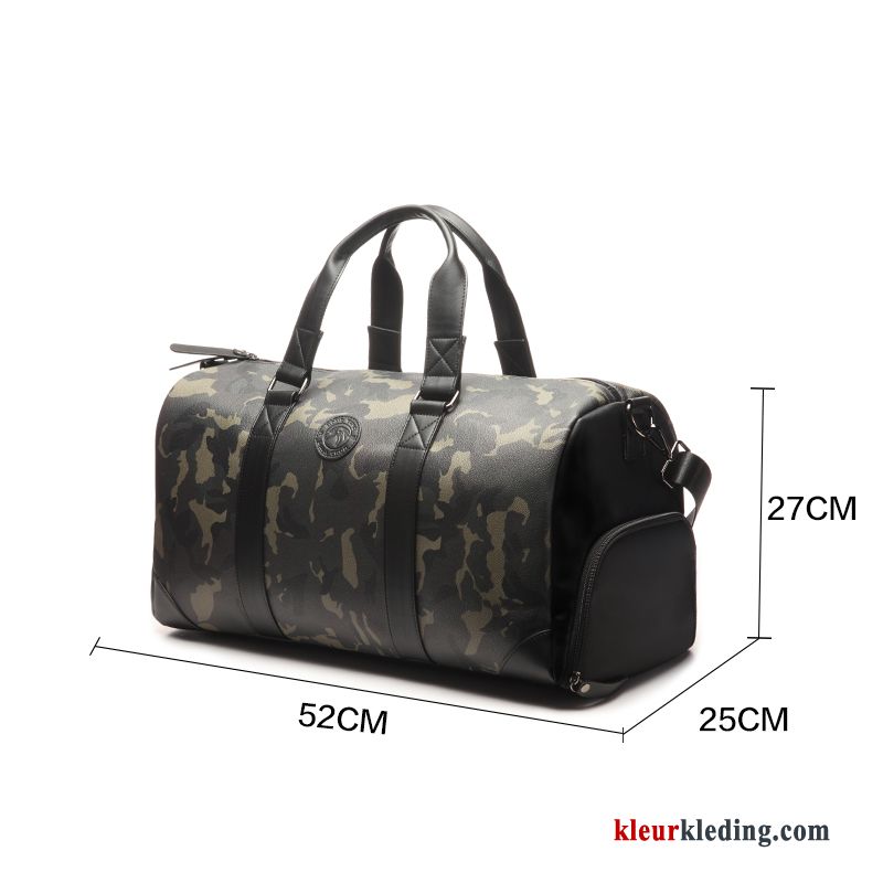 Wandelrugzak Camouflage Geschiktheid Reizen Reis Trend Messenger Tas Rechtbanken Heren Zwart