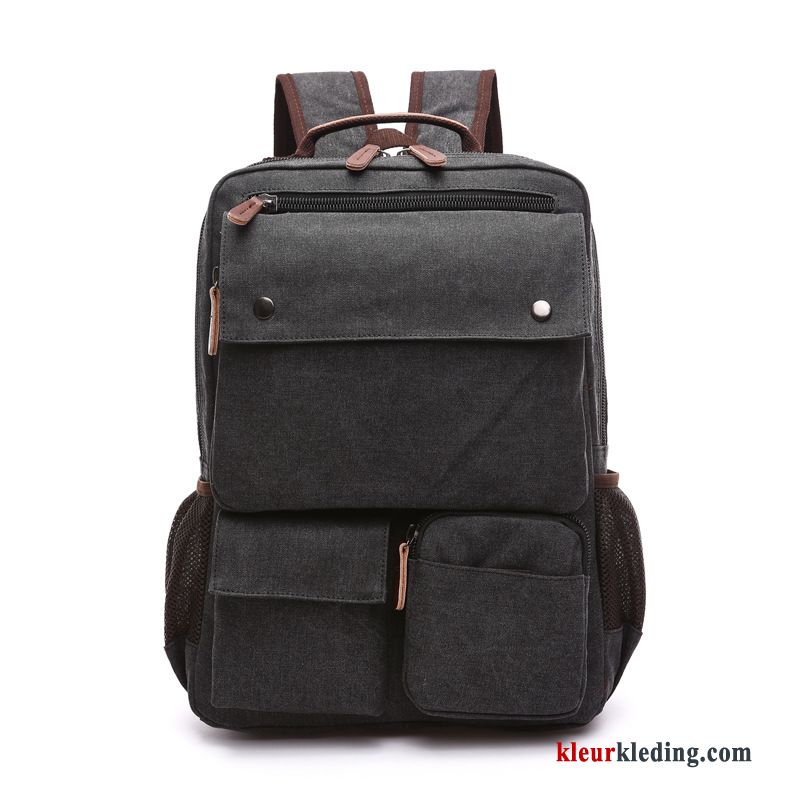 Wandelrugzak Rugzak Casual Schooltas De Middelbare School Heren Trend Bruin Gemiddelde