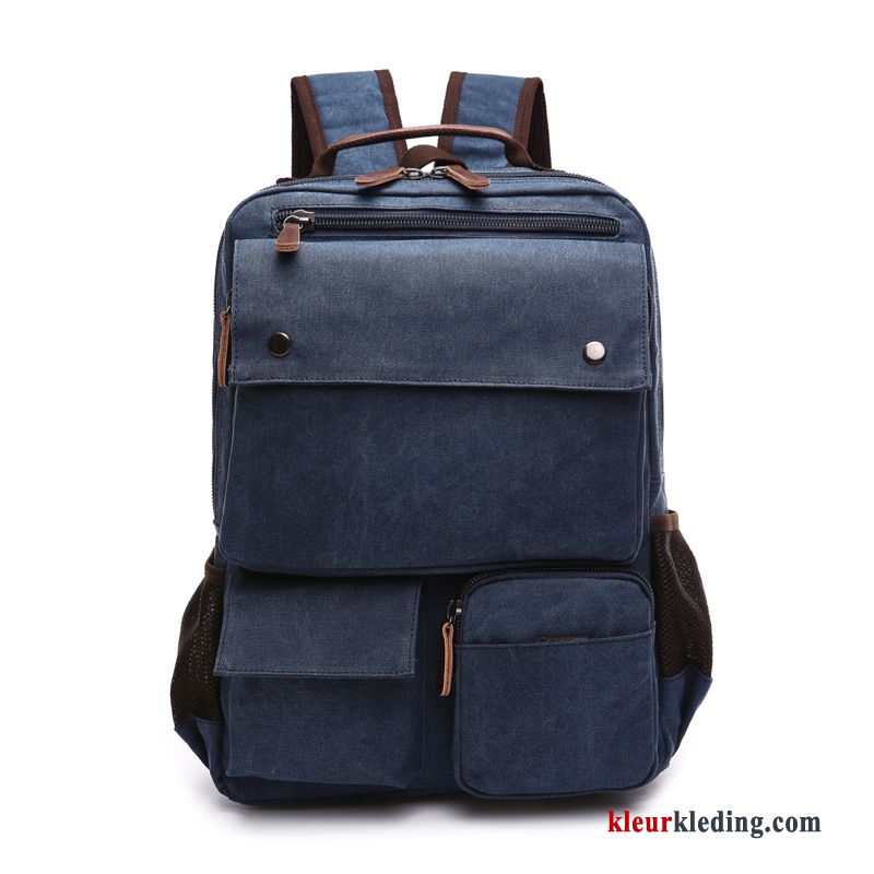 Wandelrugzak Rugzak Casual Schooltas De Middelbare School Heren Trend Bruin Gemiddelde