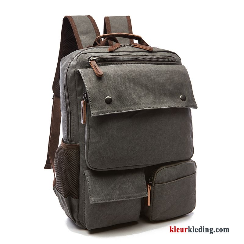 Wandelrugzak Rugzak Casual Schooltas De Middelbare School Heren Trend Bruin Gemiddelde