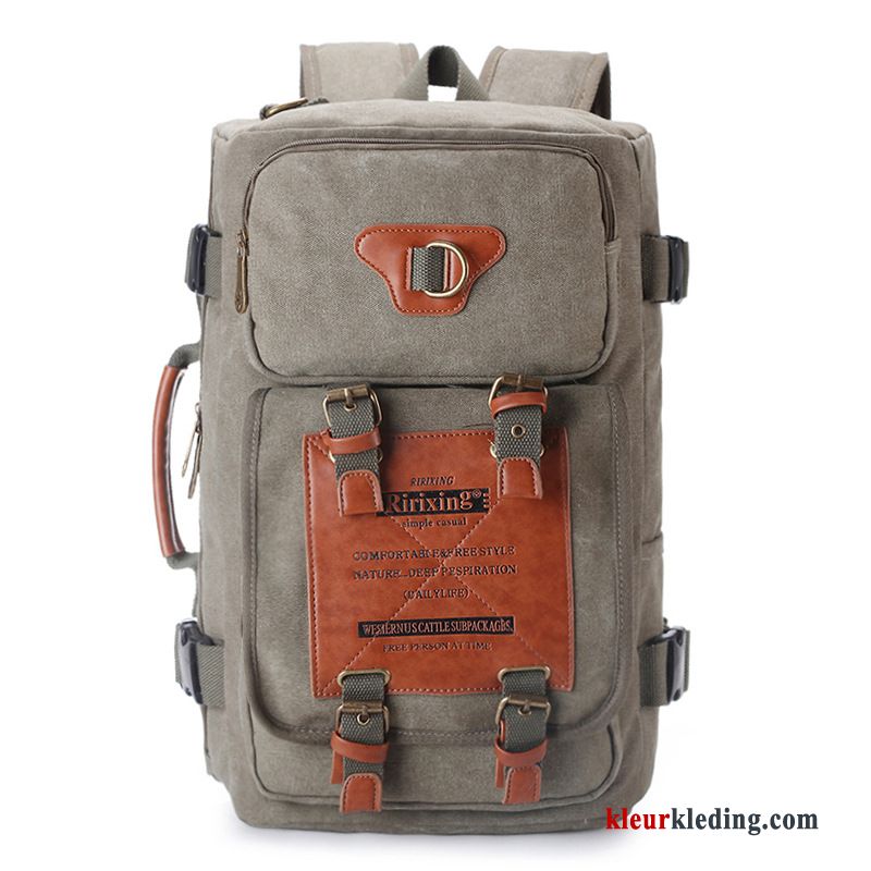 Wandelrugzak Tas Rugzak Canvas Multi-purpose Nieuw Alpinisme Heren Trend Zwart